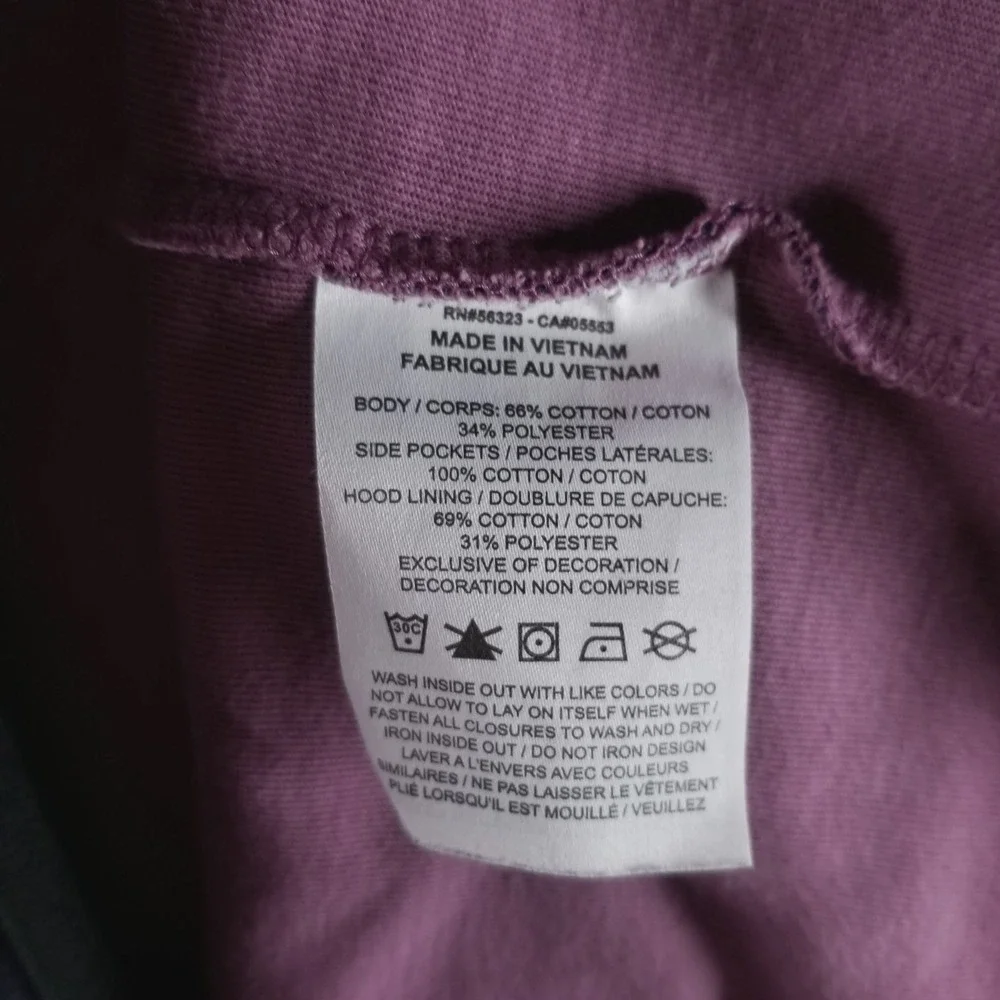 Nike‎ Jacket Mens L Purple Tech Fleece Windrunner Full Zip Hooded Zip Pockets